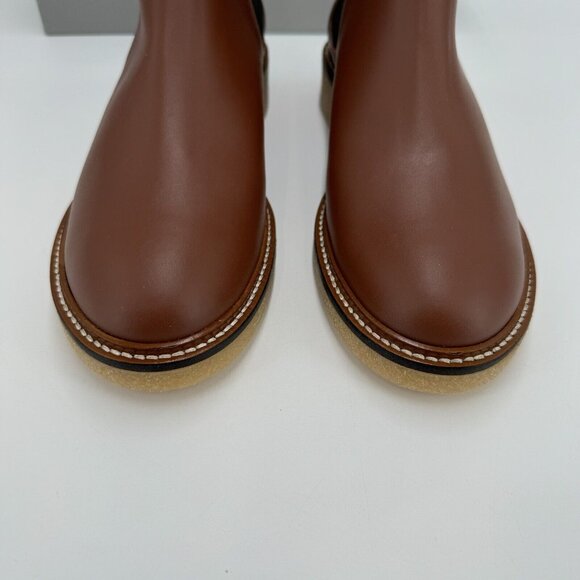 Everlane The Italian Leather Chelsea Boot Tobacco Brown 7.5 Women's Gum Outsole - Picture 4 of 10